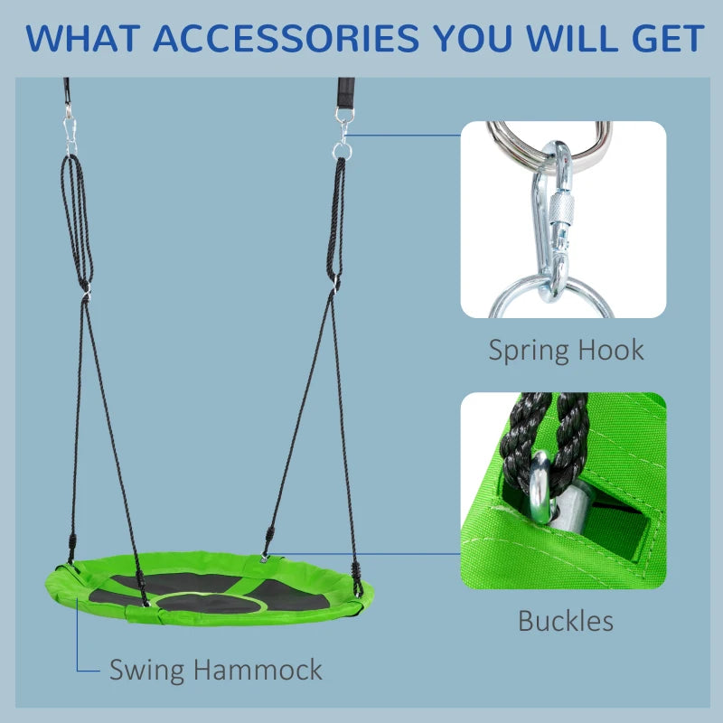 Outsunny Kids Pod Swing - Waterproof Hanging Tent & Saucer Swing for Indoor & Outdoor Use