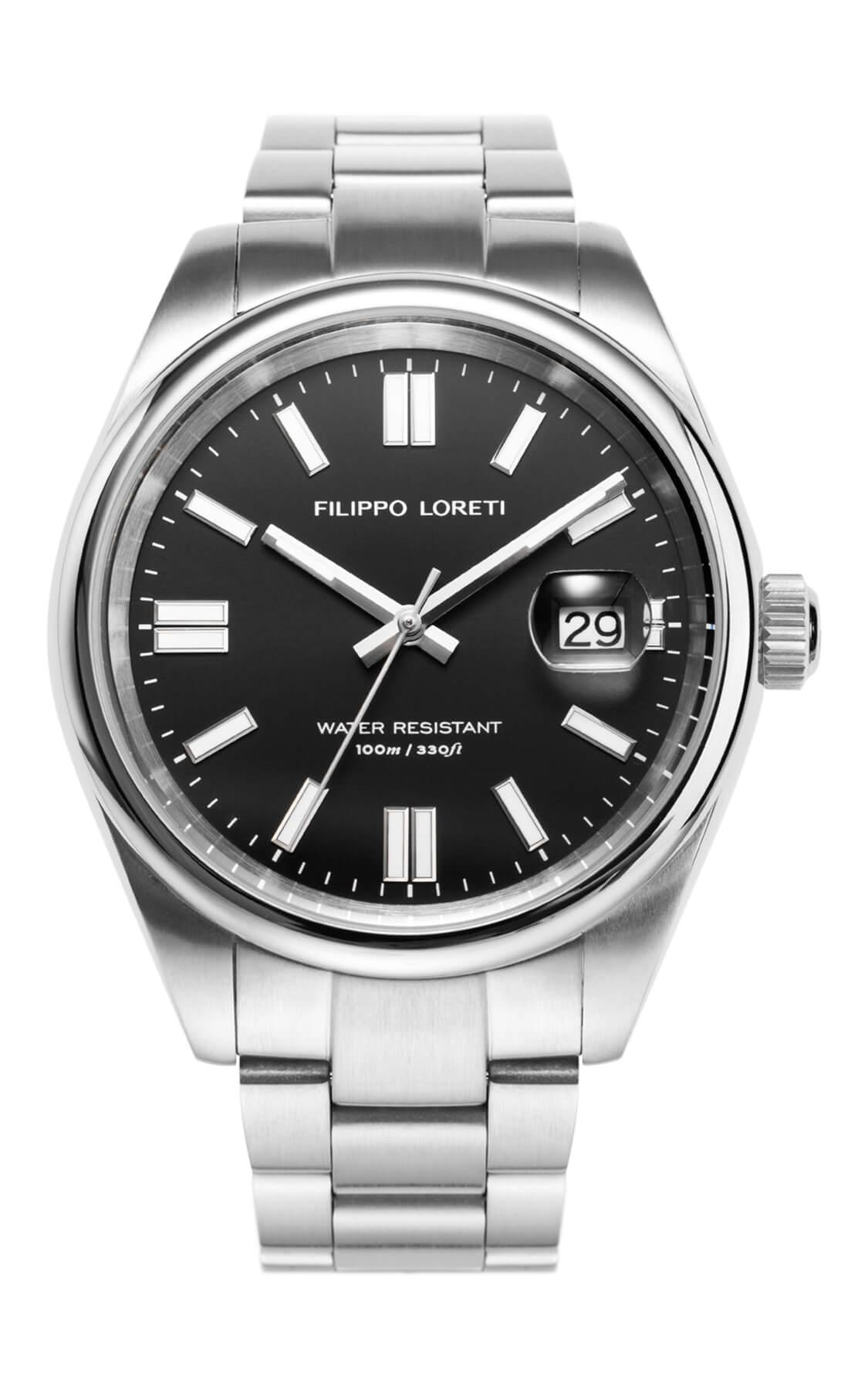 Attache Automatic Steel Black Watch
