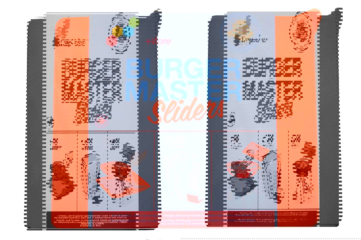 Burger Master® Sliders Freezer Container - 2 oz Mini Burgers Patty Maker