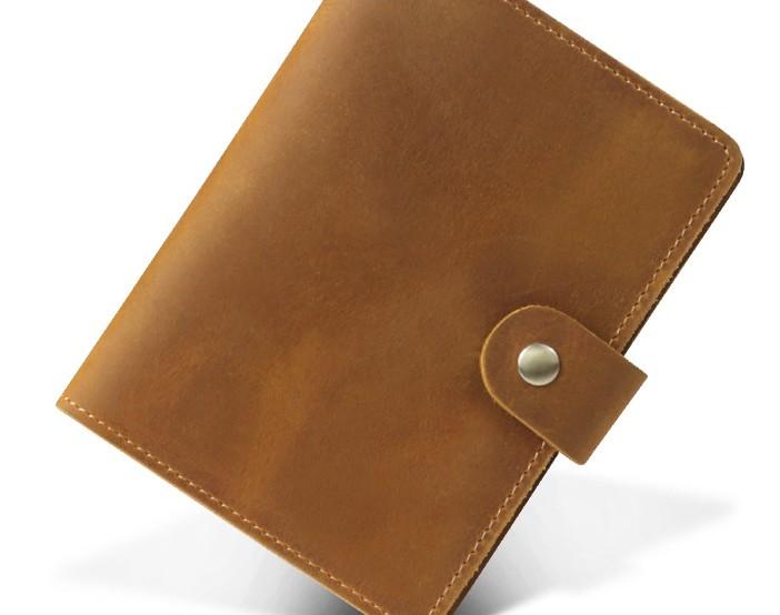 Cool Leather Men's Small Passport Wallet Slim Travel Wallets for Men