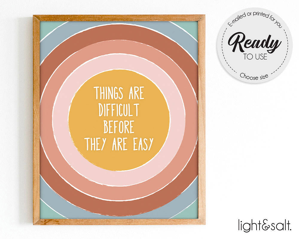 Growth Mindset Posters Set of 8 - Mental Health Decor