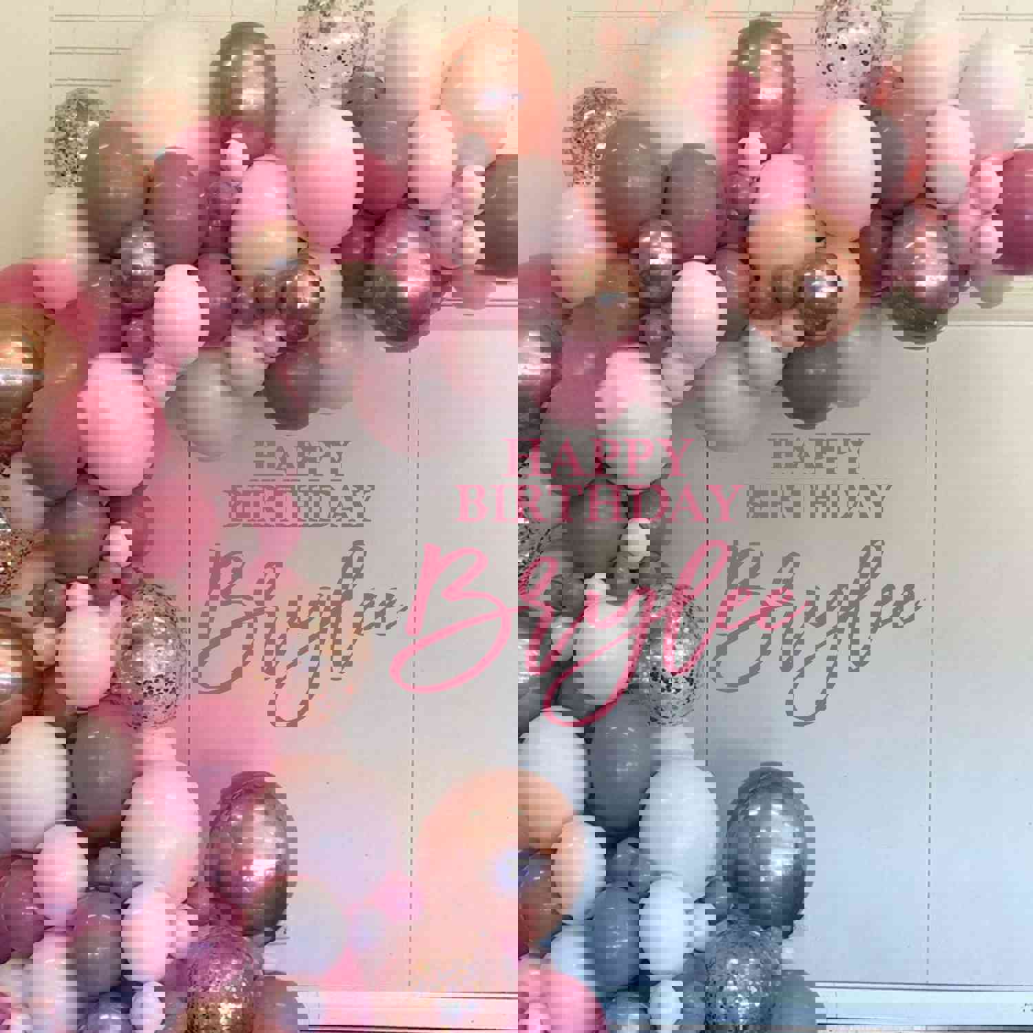 Happy Birthday Decal - Personalized Name Sticker for Party Backdrop & Balloon Arch