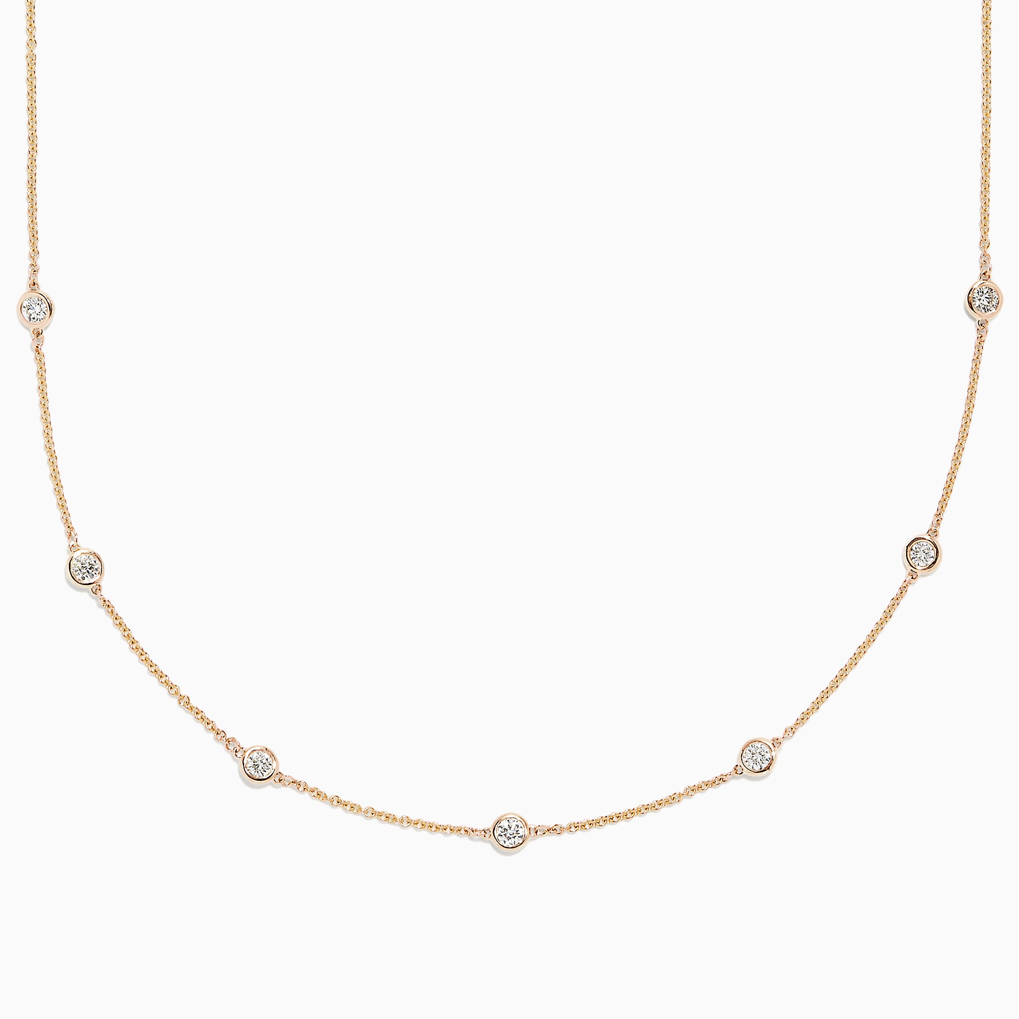 Effy DOro 14K Yellow Gold Diamond Station Necklace, 0.69 TCW