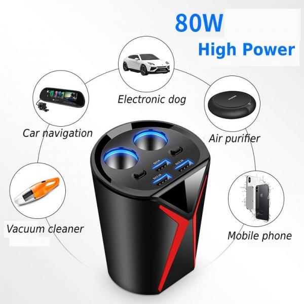 3-Port USB Car Charger Adapter for Multiple Devices