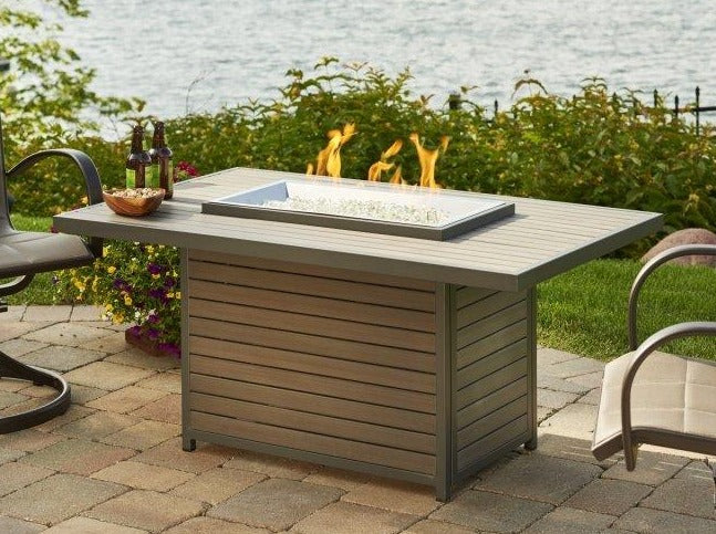 OGC Brooks Rectangular Gas Fire Pit Table