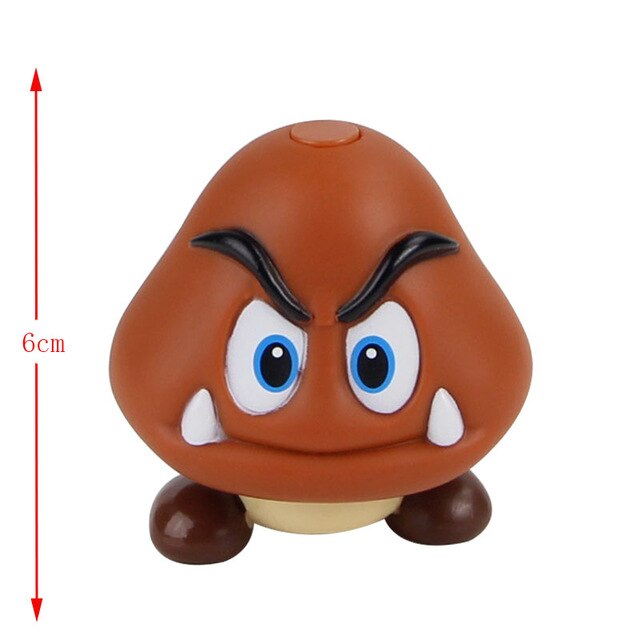 Super Mario Bros Goomba PVC Figure Collectible Model Toy - Lovely Mushroom Doll Gift for Kids