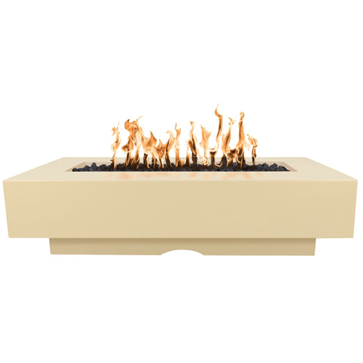 The Outdoor Plus Del Mar Rectangle GFRC Concrete Fire Pit with Free Cover
