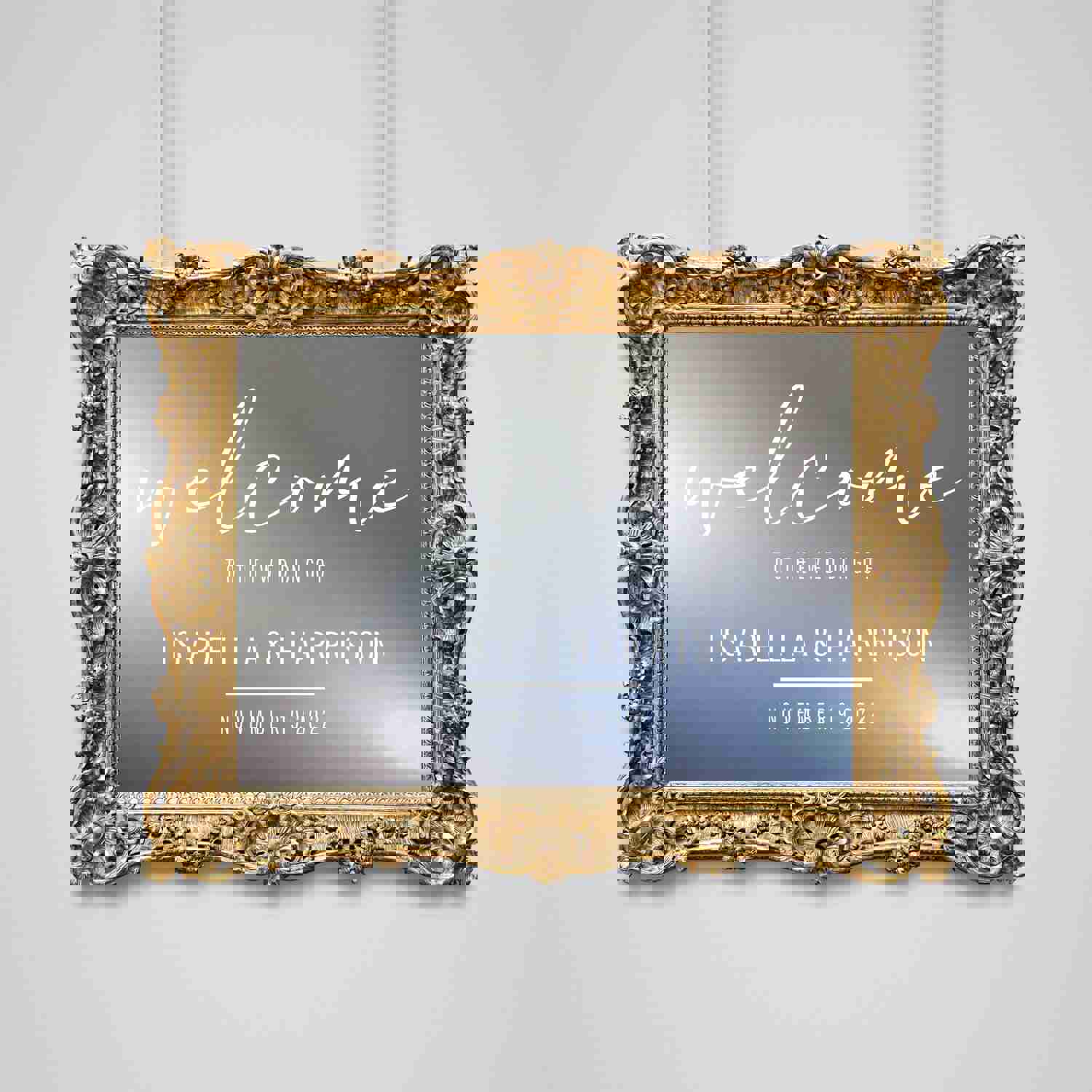 Welcome to Our Wedding Wall Decal - Personalized Mr & Mrs Sticker