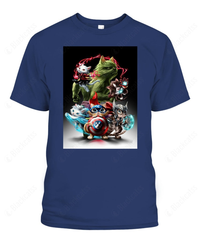 Cat Avengers Custom Graphic Apparel - Unisex Cotton T-Shirt