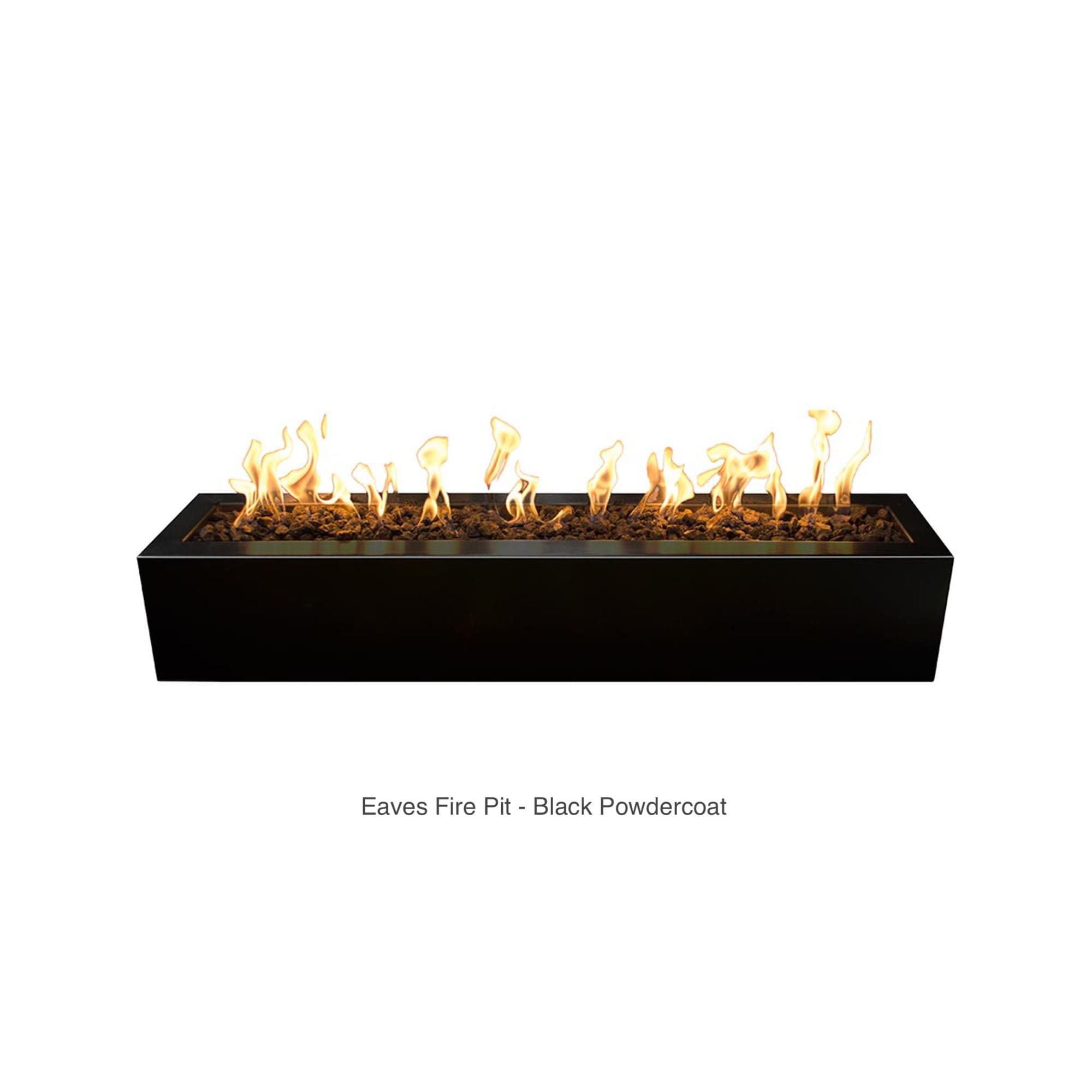 The Outdoor Plus Rectangular Eaves Fire Pit - Metal Collection (48, 60, 72 Inches)