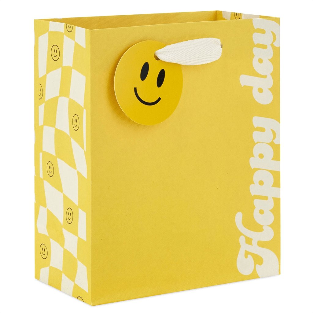 Hallmark Happy Day Small Gift Bag with Smiley Face Tag