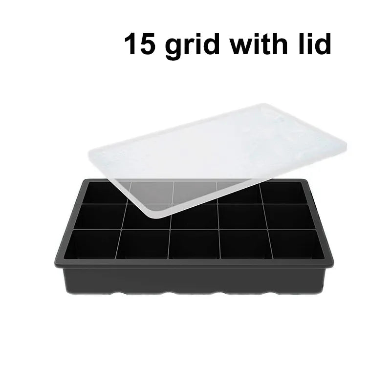 Large Food Grade Silicone Ice Cube Mold for DIY Cocktails, Whiskey, and More