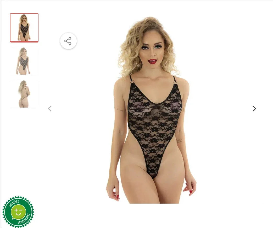 Kit of 3 Sexy Bodysuits - Black, Red, White (DDP)