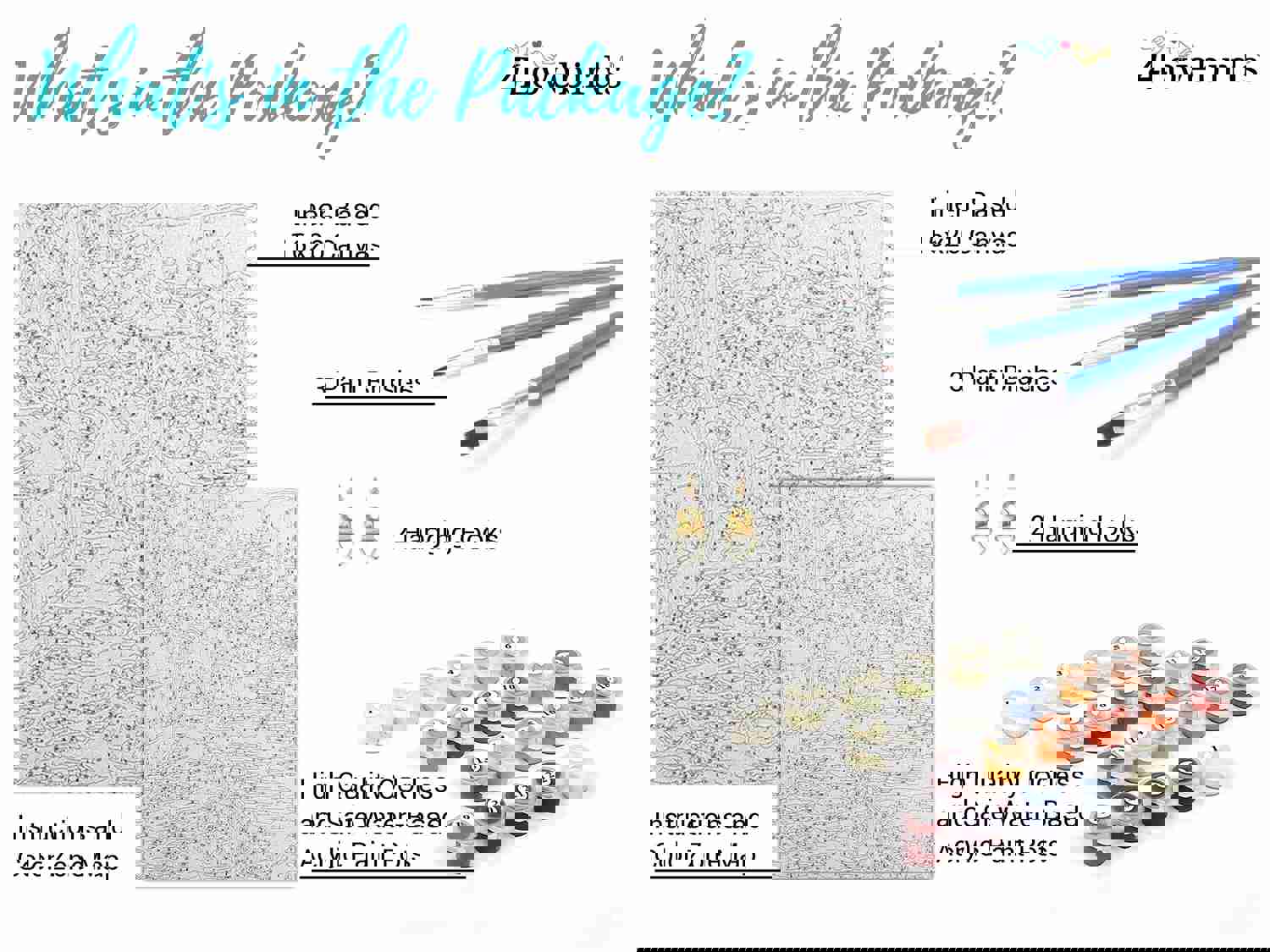 Paint By Number Kit for Adults 16x20 Flowers - DIY Acrylic Painting By Numbers - Easy Paint By Numbers Kit