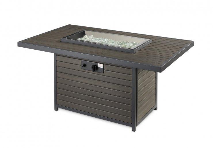 OGC Brooks Rectangular Gas Fire Pit Table