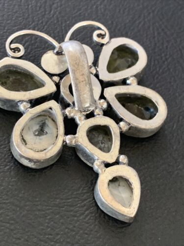 Handmade Sterling Silver Green Peridot Dragonfly Pendant