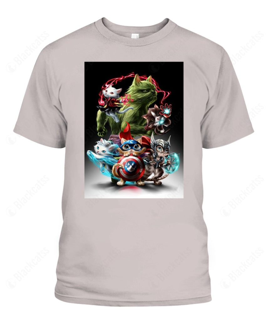 Cat Avengers Custom Graphic Apparel - Unisex Cotton T-Shirt