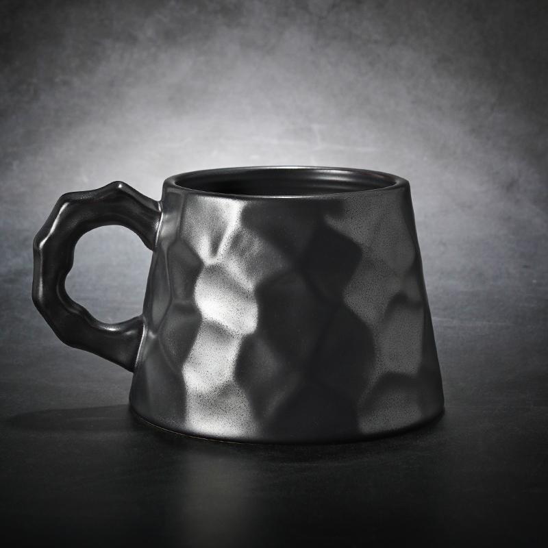 White Ceramic Coffee Mug, Large Capacity Handmade Pottery Cup for Coffee and Tea