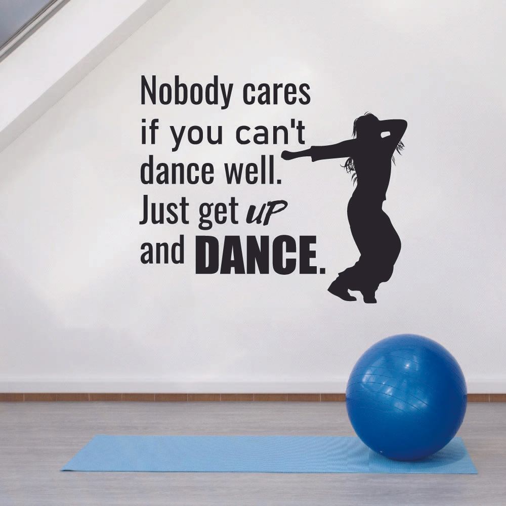 Ballerina Vinyl Wall Sticker - Motivational Ballet Quote Decal