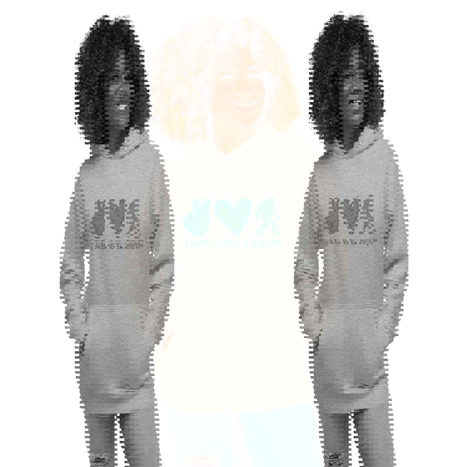 Peace Love Sasquatch Unisex Hoodie