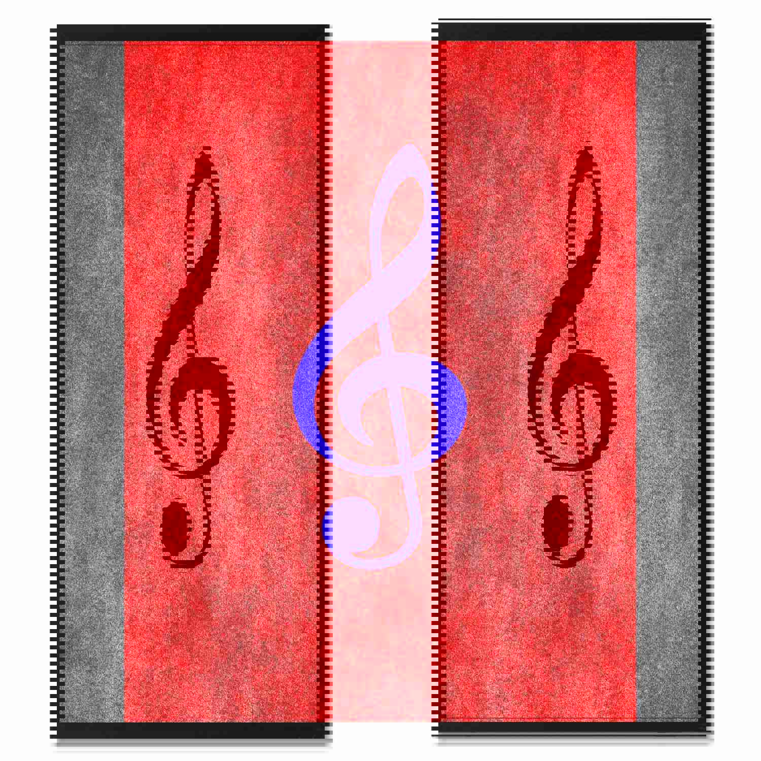 Treble Music Red Canvas Print Pictures Frames for Office and Home Décor Wall Art
