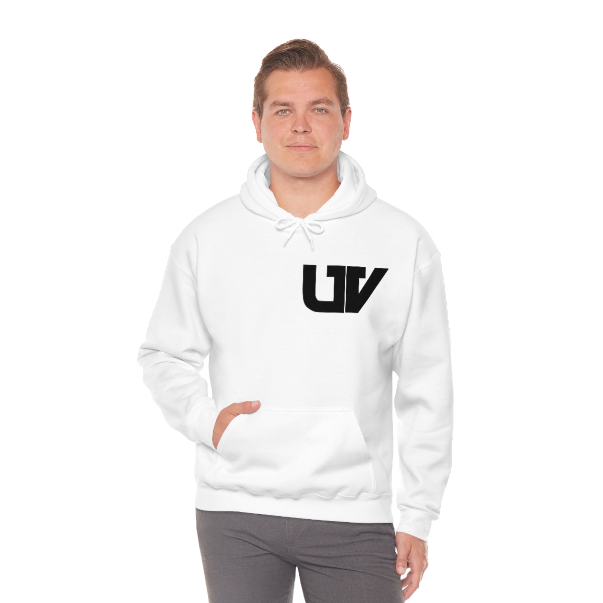 S-UV Hoodie Black Pocket Logo - Extra Comfy & Stylish