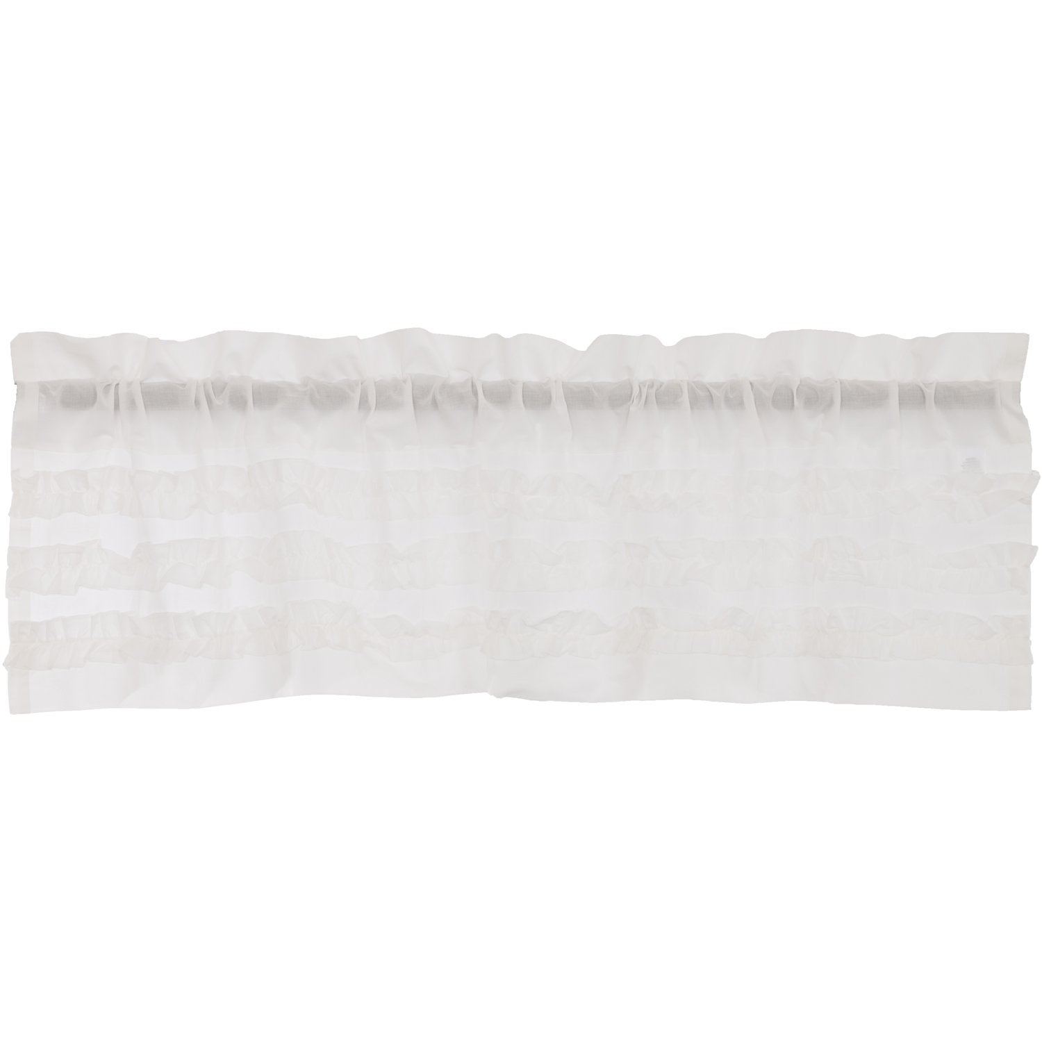 Petticoat Off White Ruffled Sheer Valance 60