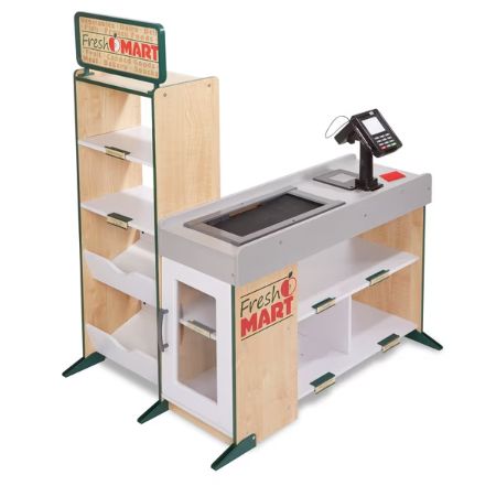 Melissa & Doug Fresh Mart Grocery Store - Interactive Wooden Grocery Play Set for Kids