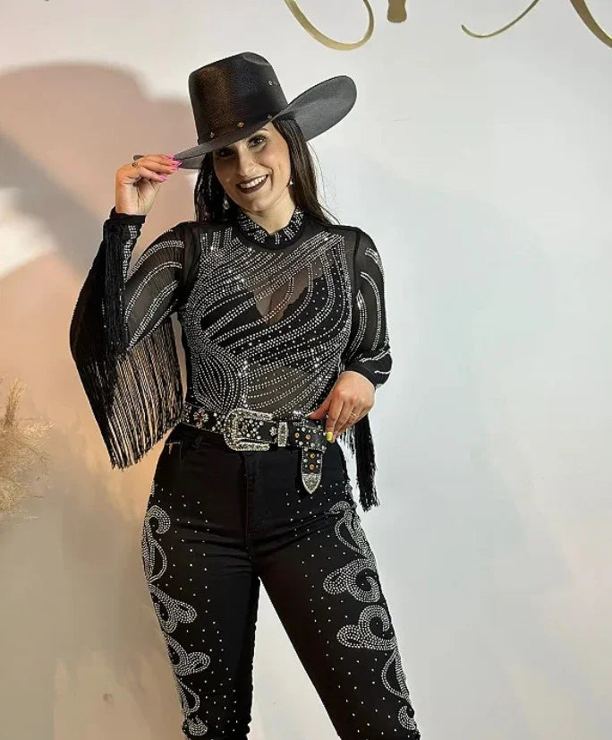 Personal Shopper | Buy from Brazil - Black All Strass TR Jeans - Size 34 (DDP)
