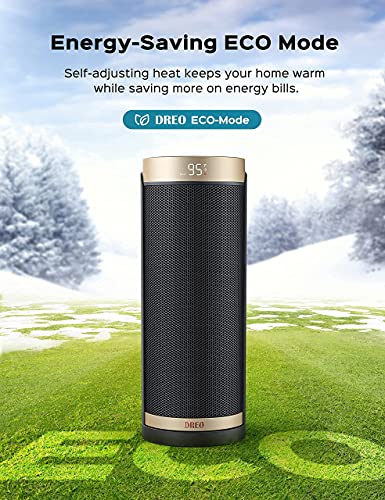 Dreo Space Heater for Indoor Use, 1500W Fast Heating Ceramic Electric Heater with Thermostat, Remote, Overheating & Tip-Over Protection, 1-12H Timer, 70° Oscillating Portable Heater for Office Bedroom