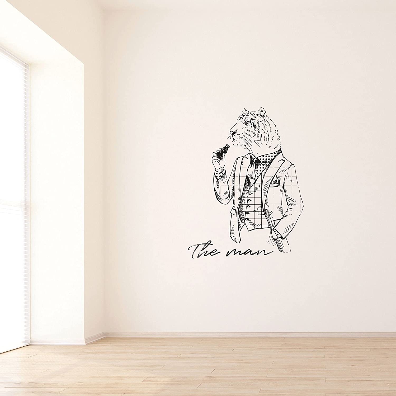 Animal Life Quote Vinyl Wall Sticker Decal - The Man Tiger Tigers Quote Animal Animals Life Quotes