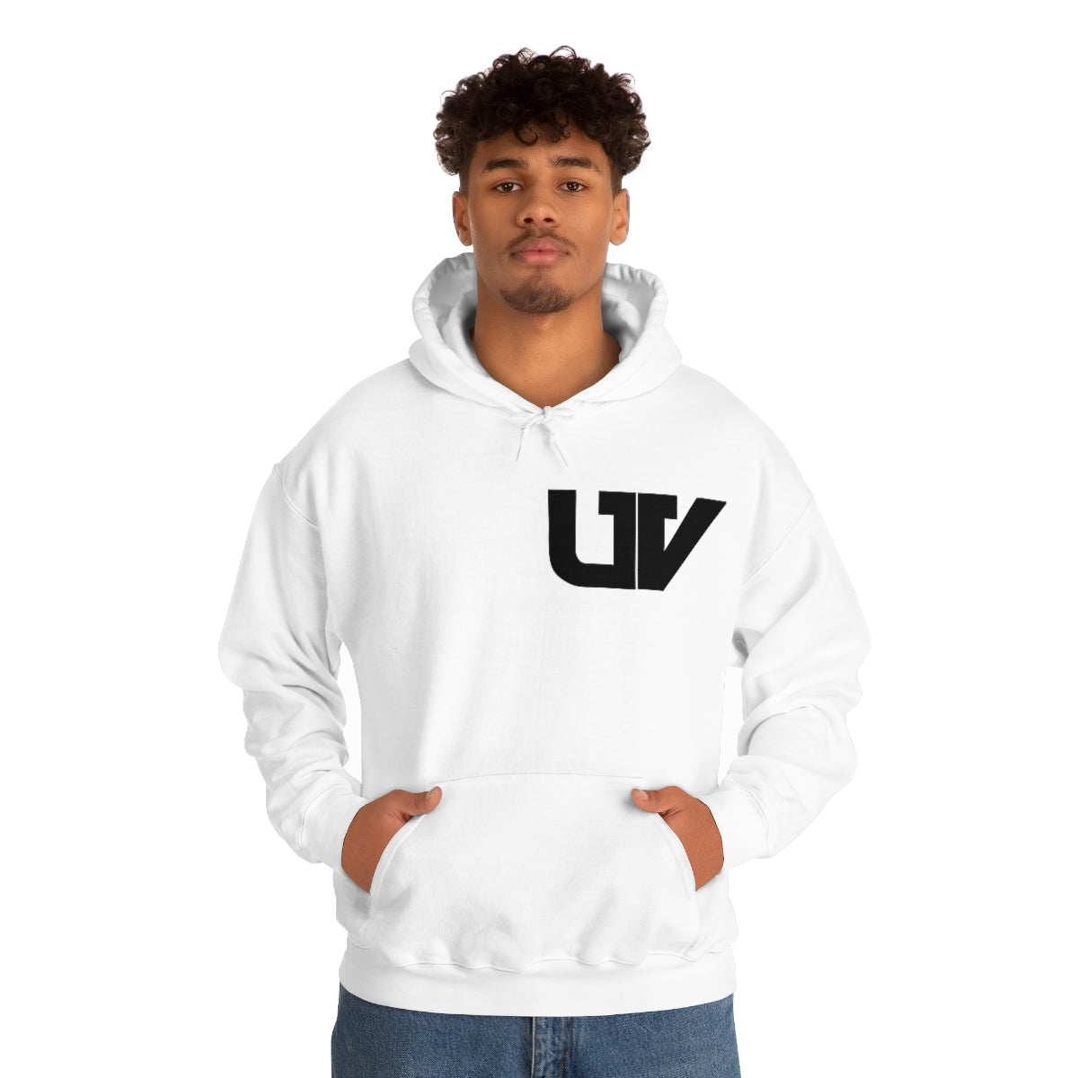 S-UV Hoodie Black Pocket Logo - Extra Comfy & Stylish