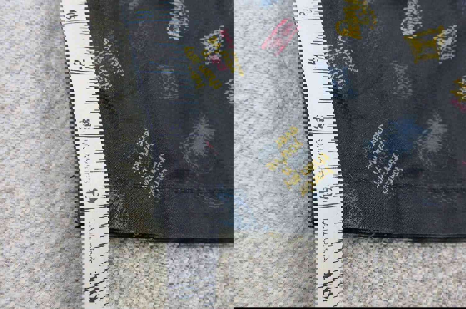 Zara Man Black Bermuda Shorts Size 32 with All Over Print and Slash Pockets