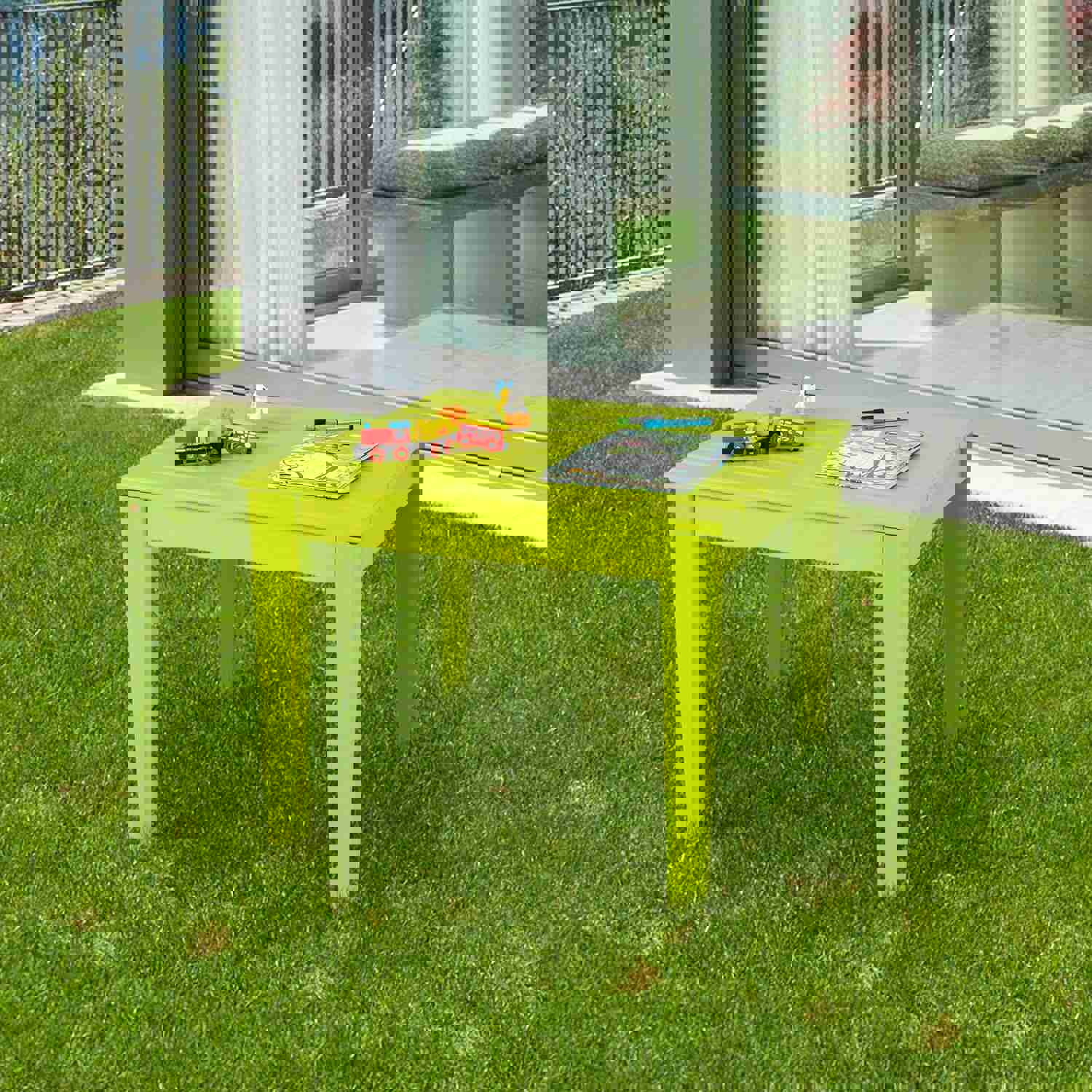 Costzon Kids Table, 25.5 x 25.5 Square Activity Play Table, Indoor & Outdoor, Toddler Table