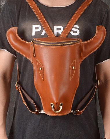 Cool Bull Leather Vintage Travel Backpack for Men