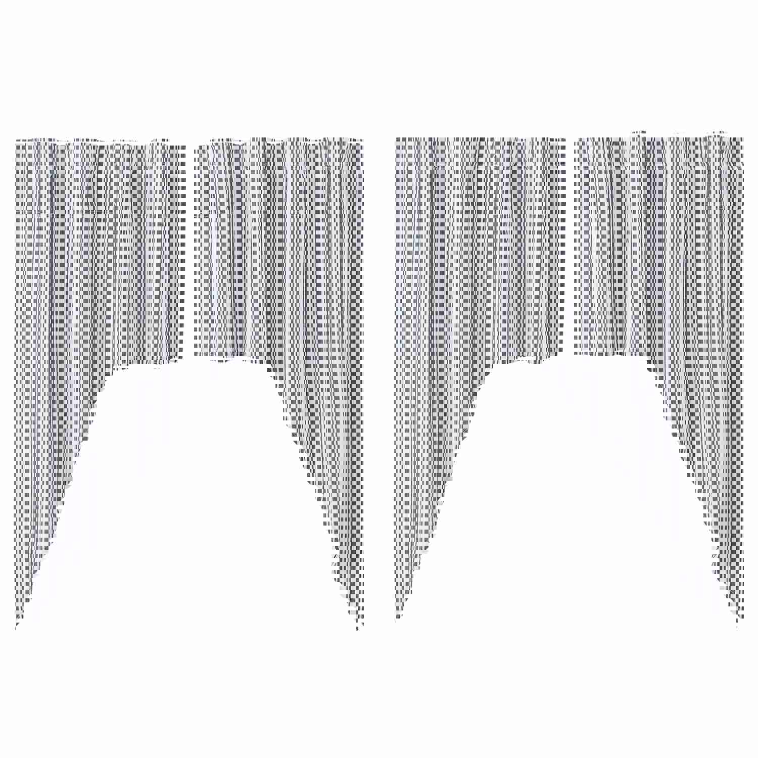 Sawyer Mill Black Ticking Stripe Swag Set of 2 36x36x16
