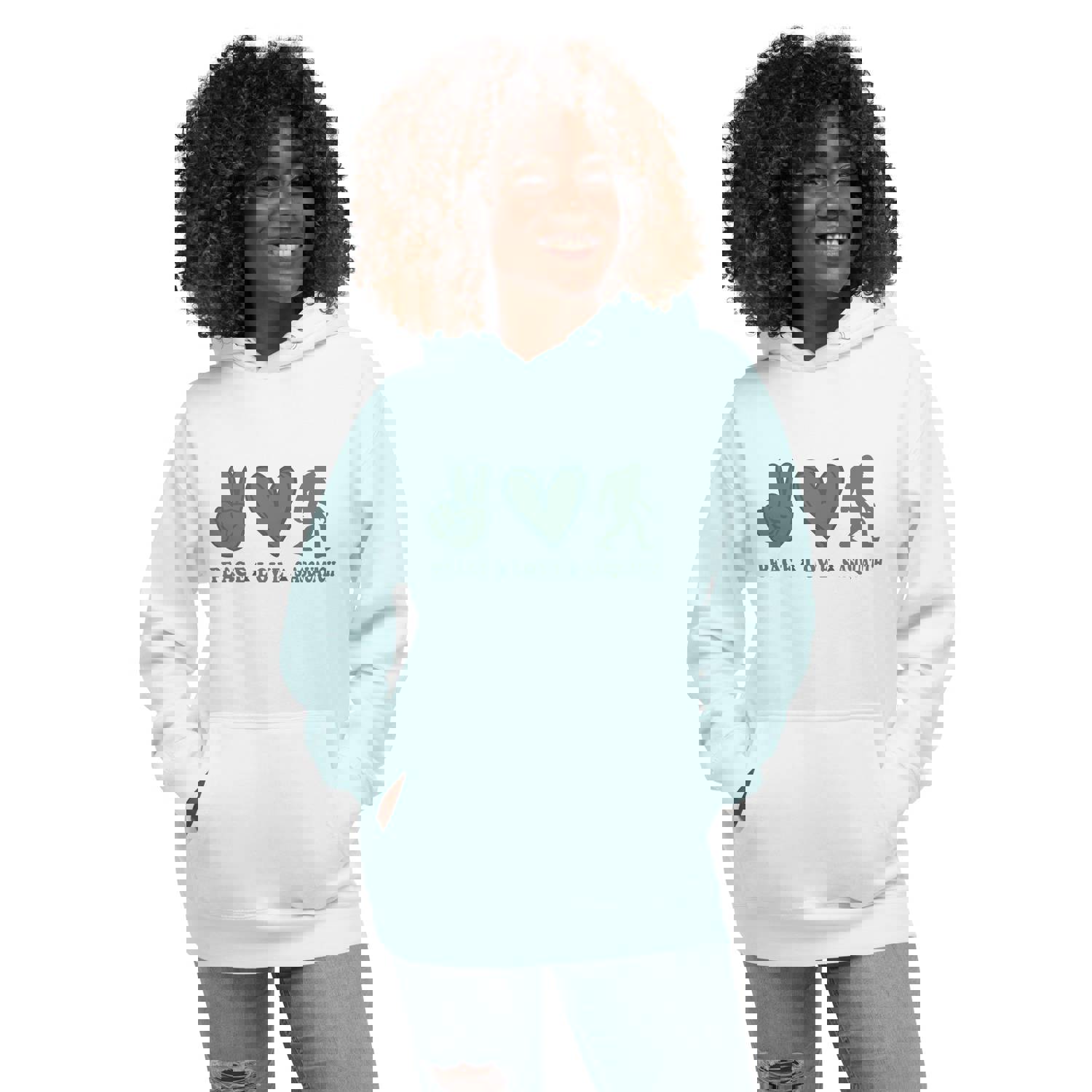 Peace Love Sasquatch Unisex Hoodie