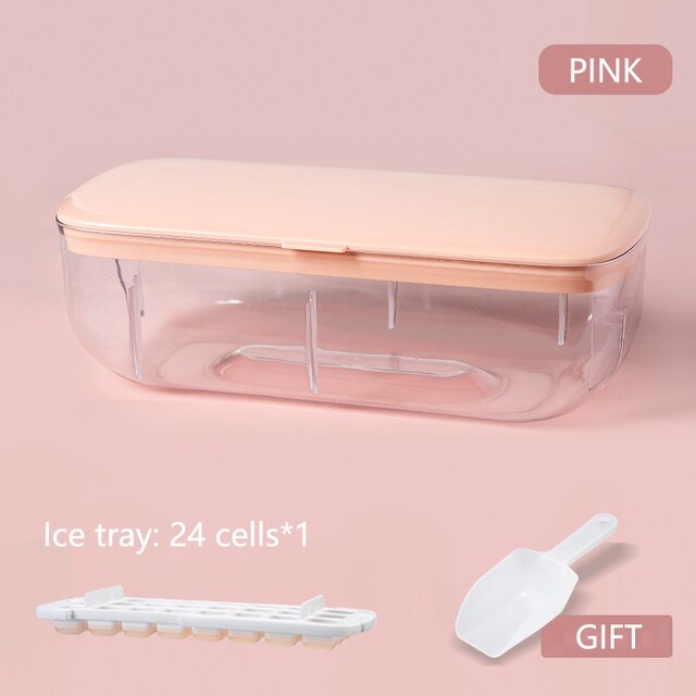 Double Layer Lazy Ice Maker Storage Box - Food Grade Silicone, Easy Ice Release