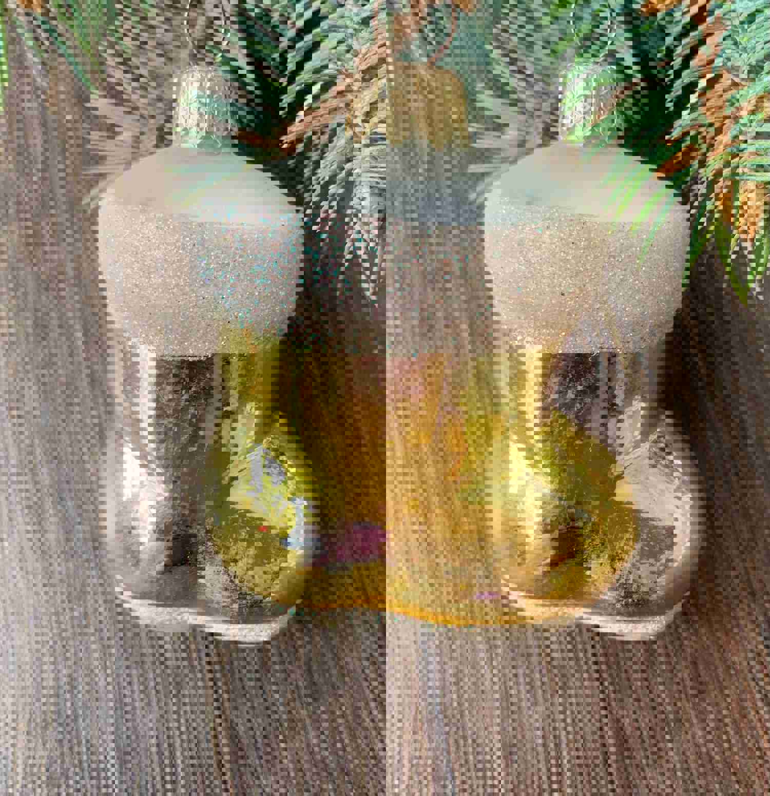 Vintage 1980s Christmas Boot Glass Ornament - Retro Christmas Tree Decoration