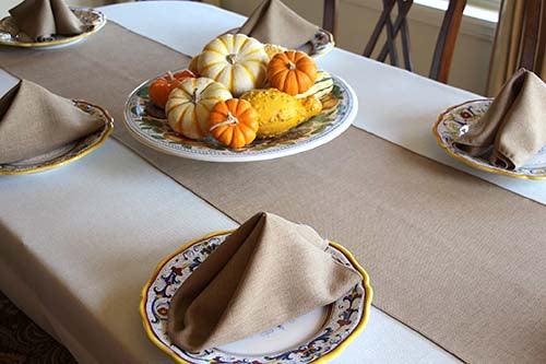 Natural 13 x 120 Havana Table Runner with Square Ends