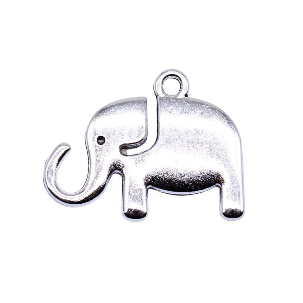10pcs Antique Silver Elephant Charms for DIY Jewelry Making