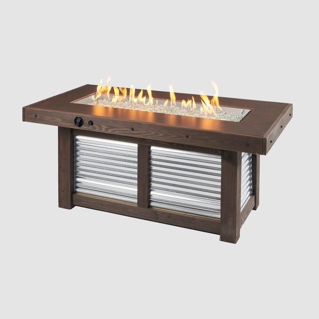 Outdoor Greatroom Company Denali Brew Linear Gas Fire Pit Table