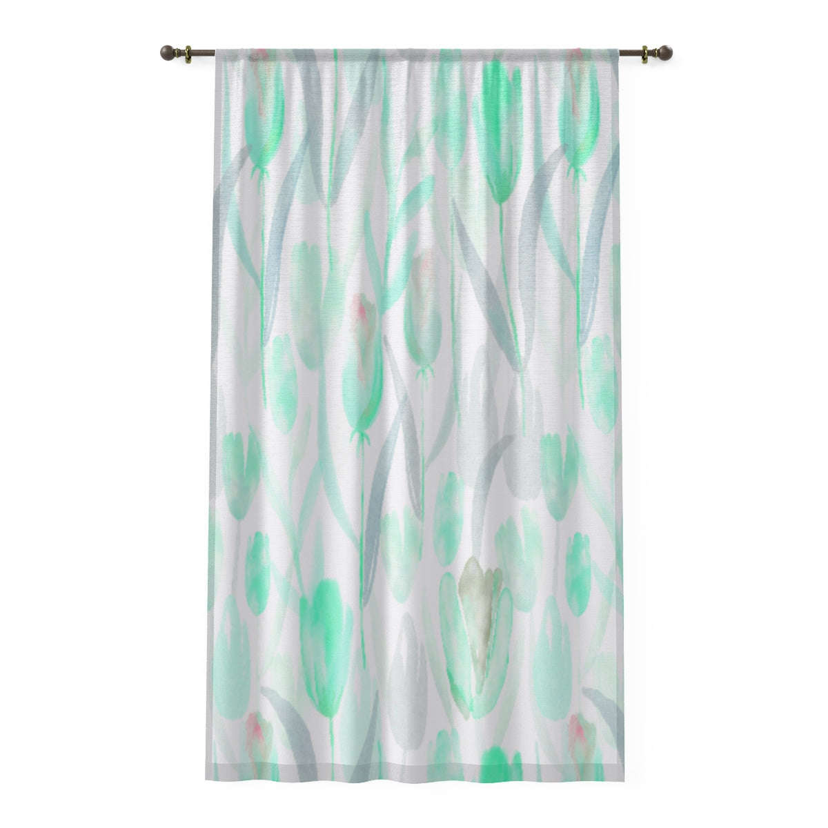 PAINTED TULIPS - SHEER Window Curtain