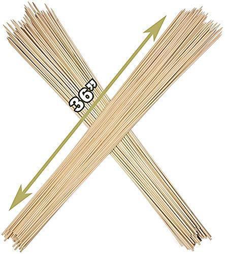 Bamboo Marshmallow Roasting Sticks - 110 Pieces, 36 Inch, 5mm Thick, Eco-Friendly