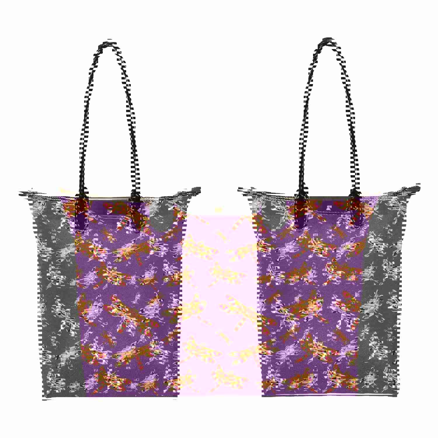 Gathering Yellow Purple Single-Shoulder Lady Handbag