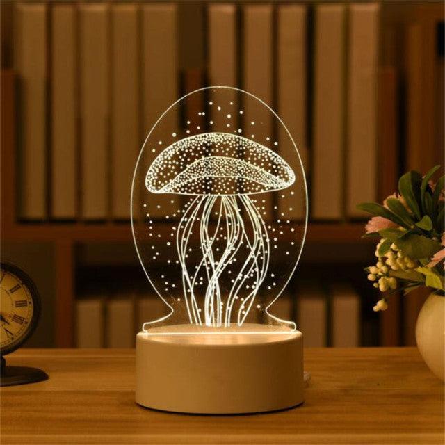 3D Love Lamp Acrylic Bear Rose LED Night Light for Valentine's Day, Christmas, and Party Decorations