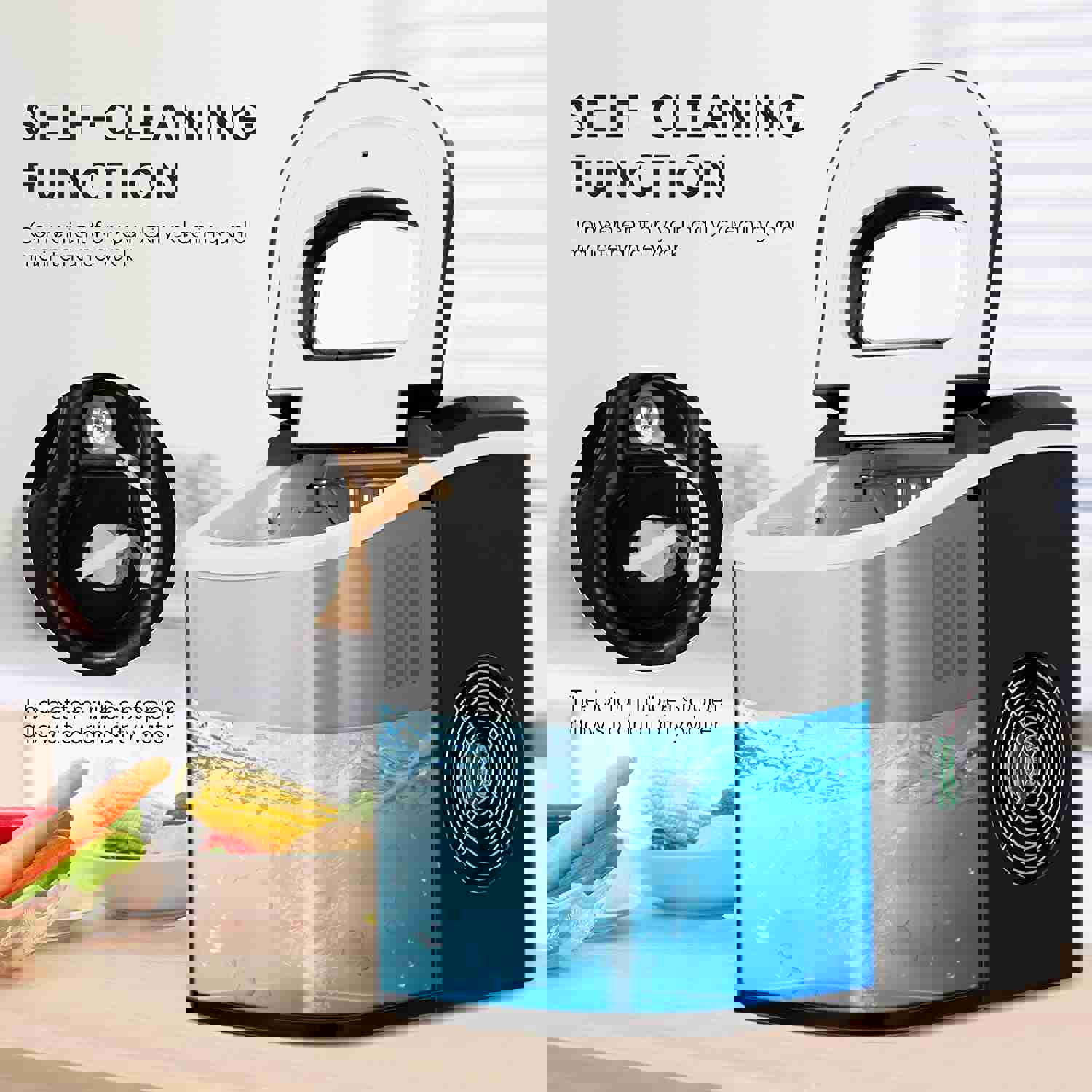 Electric Portable Compact Countertop Automatic Ice Cube Maker Machine