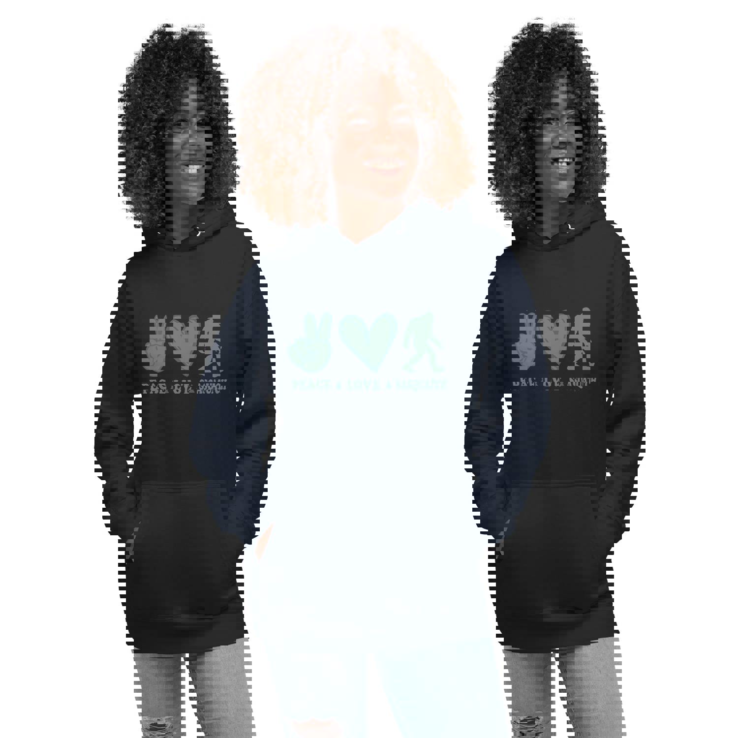 Peace Love Sasquatch Unisex Hoodie