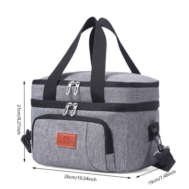 1pc Waterproof Oxford Fabric Insulated Cooler Bag for Outdoor Activities, Picnics, School, Office, Travel, and Home Kitchen Use