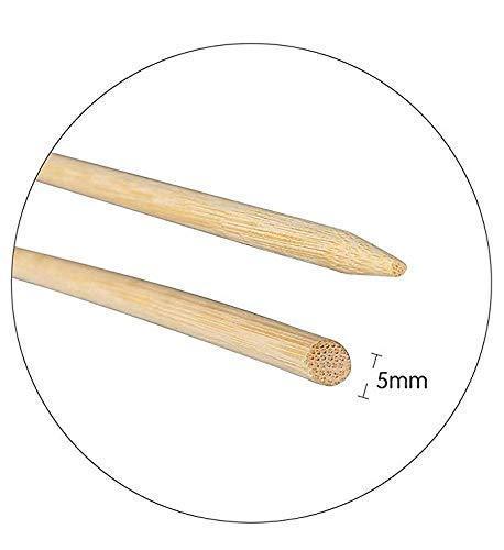 Bamboo Marshmallow Roasting Sticks - 110 Pieces, 36 Inch, 5mm Thick, Eco-Friendly